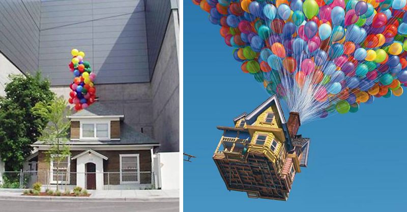 Film Haus Fliegt Mit Luftballons